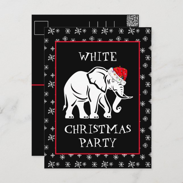 Convite para a Festa de Natal do Elefante Branco (Frente/Verso)