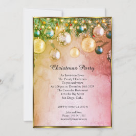 Convite para a festa de Natal elegante