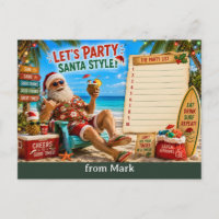 Convite para a Festa de Natal na Praia do Papai No