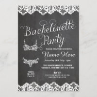 Convite para a festa de solteira da Lingerie Chá