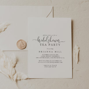 Convite para a Festa de Tea Party do Chá de panel