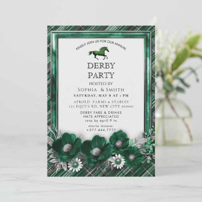 Convite para a Festa do Derby do Cavalo Prateado E (Em pé/Frente)