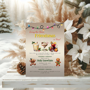 Convite para a Festa Friendsmas - Divertida e Fest