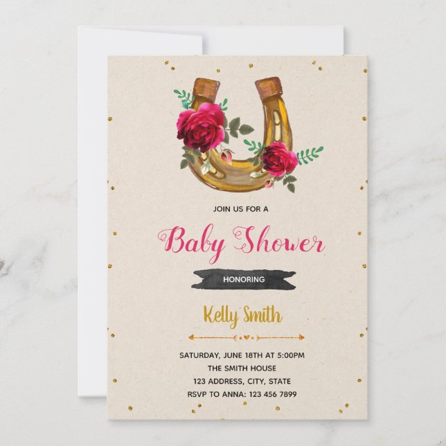 Convite para a festa Run for the rose (Frente)