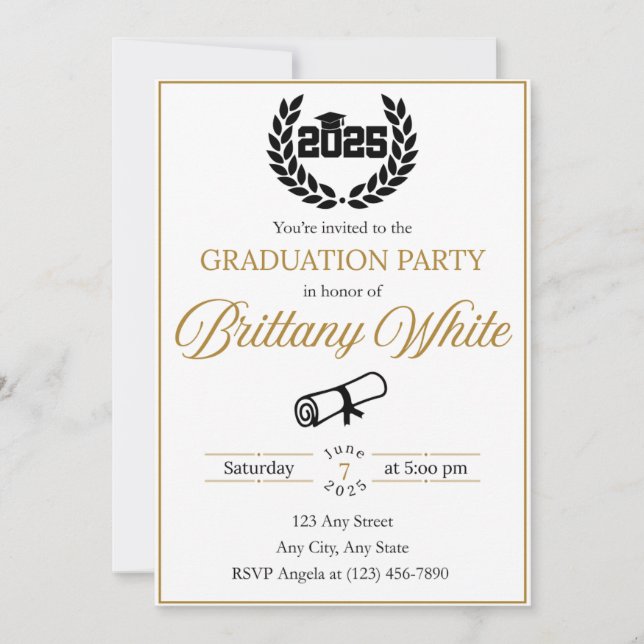 Convite para a graduação 2025 (Frente)