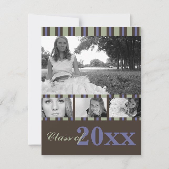 Convite para a graduação de memórias doces (Blue S (Frente)