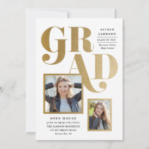Convite para a graduação em várias fotos