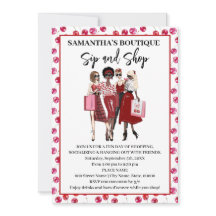 Convite para a Loja Pop Up Sip and Shop Cereja