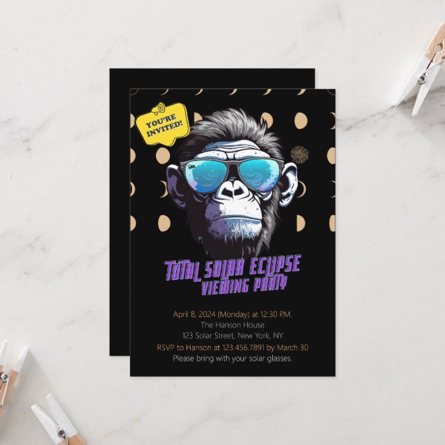 Convite para a Parte de Visualização do Eclipse So (Frente/Verso In Situ)