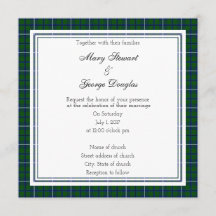 Convite para a Praça do Casamento da Escócia Dougl