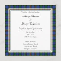 Convite para a Praça do Casamento Escocês Colquhou