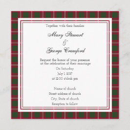 Convite para a Praça do Casamento Escocês de Crawf