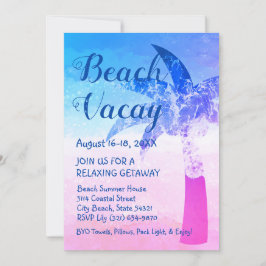 Convite para a praia da praia da palmeira de areia