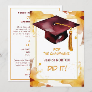 Convite Para a sua Festa de formatura 🎓 Mortarboard