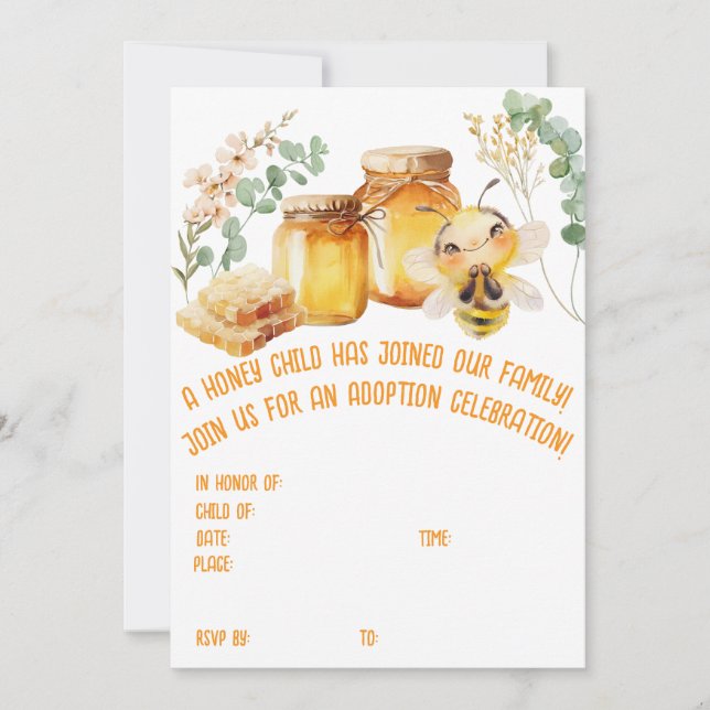 Convite para abelhas de mel (Frente)