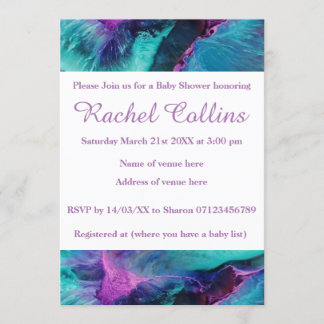 Convite para Abstrato de Chá de fraldas Splash Sme