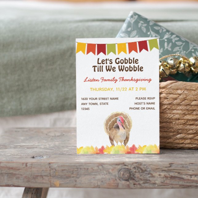 Convite para Ação de Graças da Família (Criador carregado)