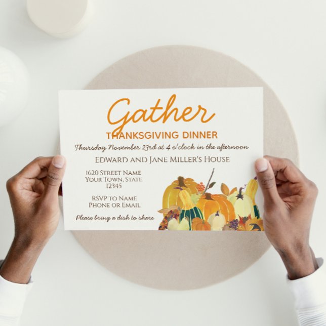 Convite para Ação de Graças de Pumpkin (Criador carregado)