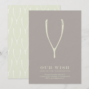 Convite para Ação de Graças de Wishbone // Cinza