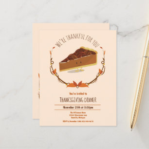 Convite para Ação de Graças Pecan Pecan Orçame
