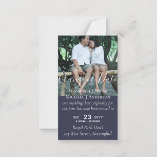 Convite para Adiamento de Casamento de Mudança de