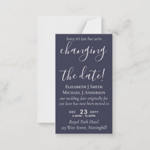 Convite para Adiamento de Casamento de Mudança de