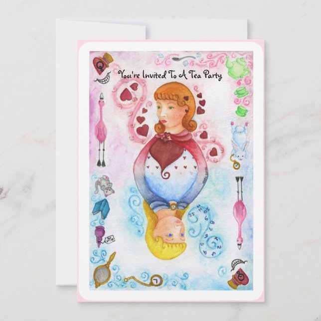 Convite para Alice Playing Card (Frente)