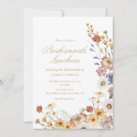 Convite para Almoço de Damas de Honra com Flores S