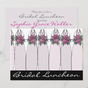 Convite para Almoço de Noiva em Cartão Plano