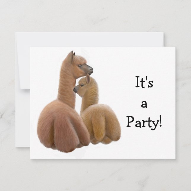 Convite para Amigos Alpaca (Frente)