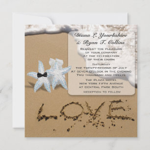 Convite para Amor de Praia de Starfish