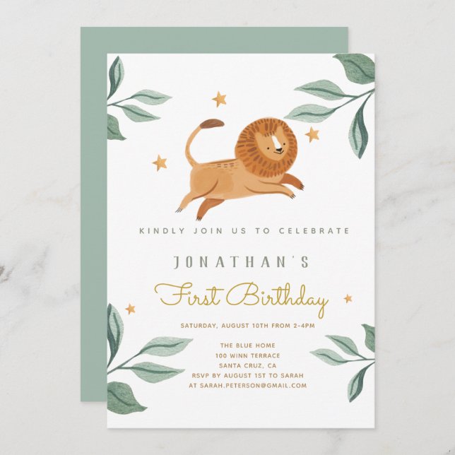 Convite Para Animais De Aquicultura De Primeiro An (Frente/Verso)