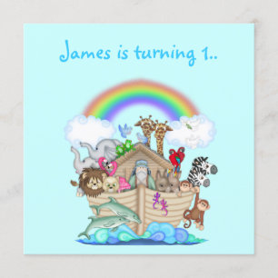 Convite para animais de arca Noahs