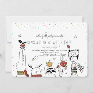 Convite para animais de festas de Natal