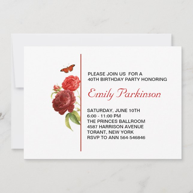 convite para aniversário adulto (Frente)