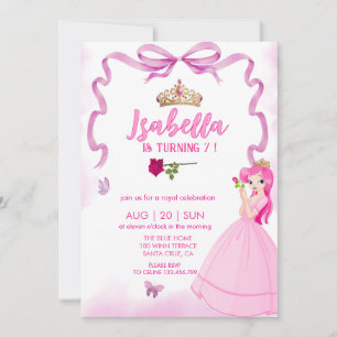 Convite para aniversário da princesa Elegante