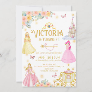 Convite para aniversário da princesa Elegante