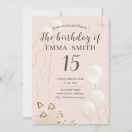 Convite para aniversário de 15 anos
