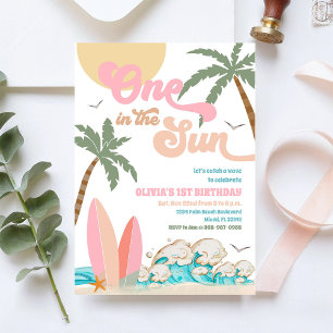 Convite para Aniversário de 1 ano na Praia