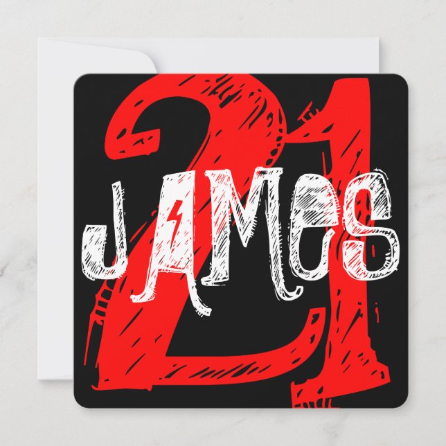 Convite para aniversário de 21 anos (Frente)