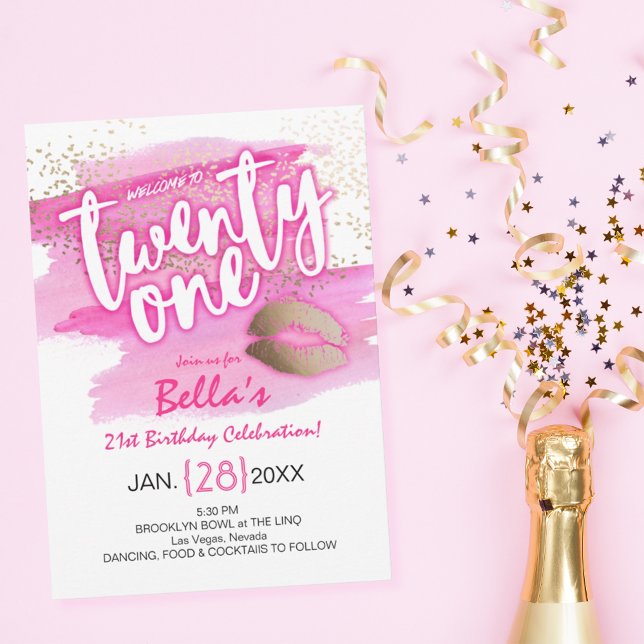 Convite para aniversário de 21 anos (Criador carregado)