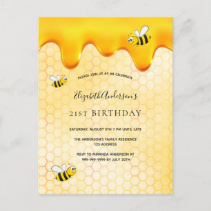 convite para aniversário de 21 anos bumble