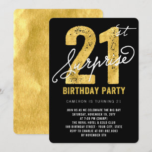 Convite para aniversário de 21 anos da Bold Gold F