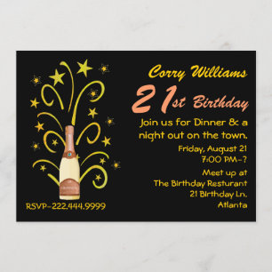 Convite para aniversário de 21 anos de Celebraç
