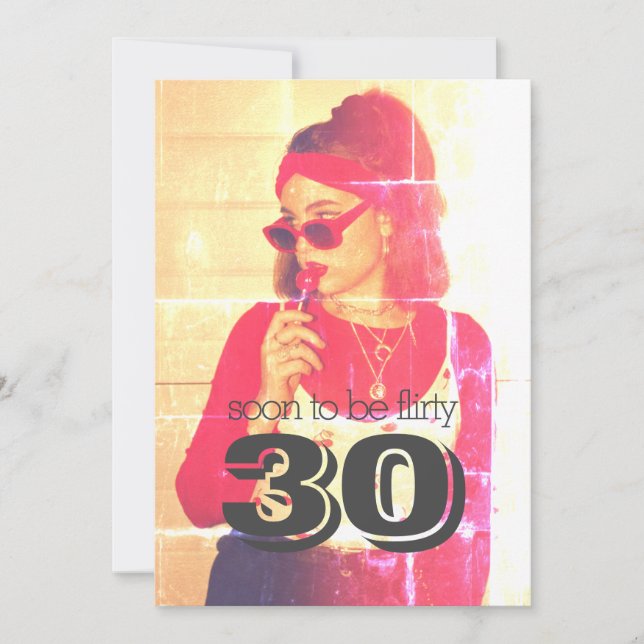 Convite para aniversário de 30 anos (Frente)