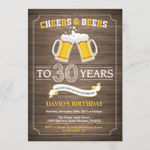 Convite para aniversário de 30 anos da Rustic Beer