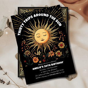 Convite para aniversário de 30 anos de Boho Místic