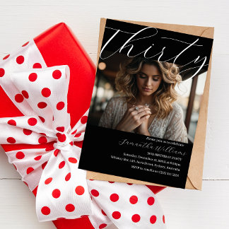 Convite para aniversário de 30 anos de Foto Preta