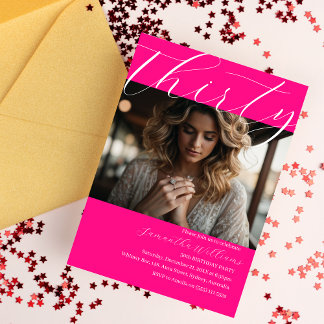 Convite para aniversário de 30 anos de Foto Rosa M