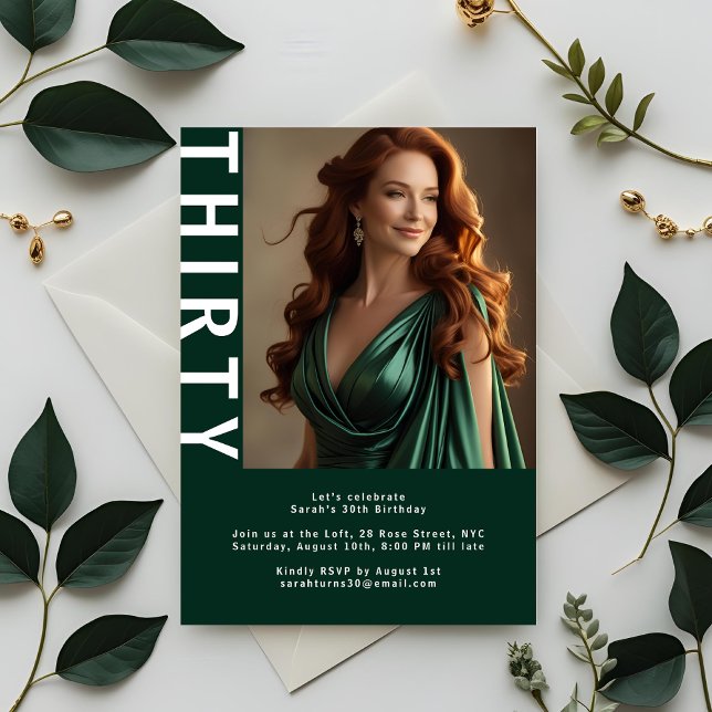 Convite para aniversário de 30 anos de Fotografias (Criador carregado)